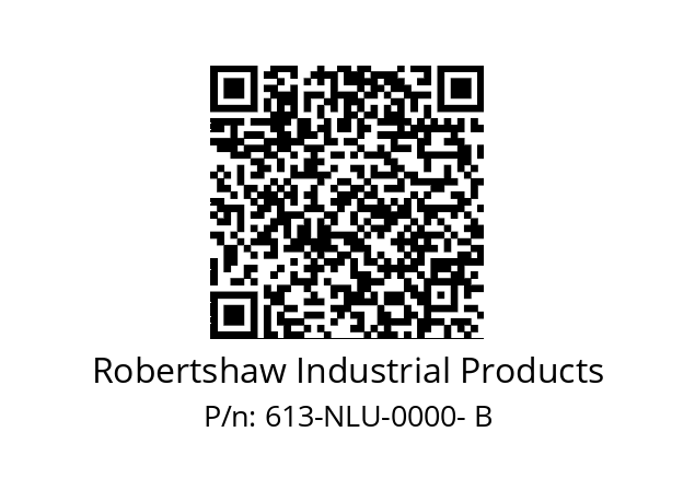   Robertshaw Industrial Products 613-NLU-0000- B