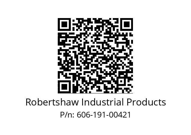   Robertshaw Industrial Products 606-191-00421