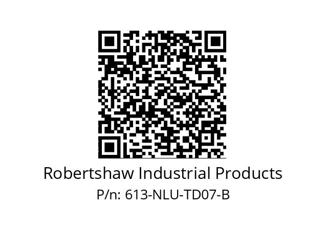   Robertshaw Industrial Products 613-NLU-TD07-B