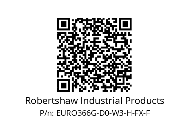   Robertshaw Industrial Products EURO366G-D0-W3-H-FX-F