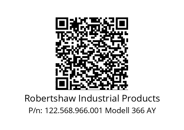   Robertshaw Industrial Products 122.568.966.001 Modell 366 AY