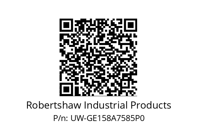   Robertshaw Industrial Products UW-GE158A7585P0