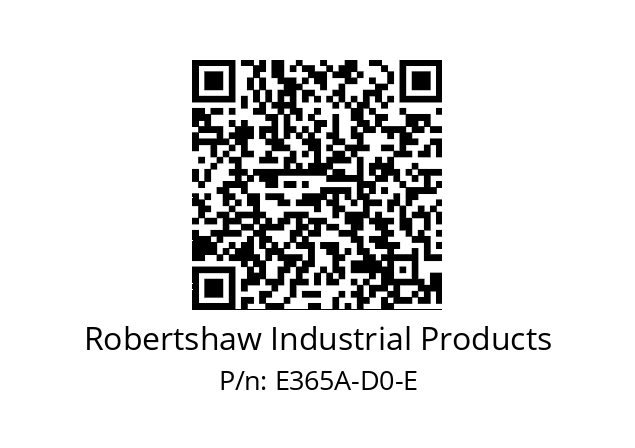   Robertshaw Industrial Products E365A-D0-E