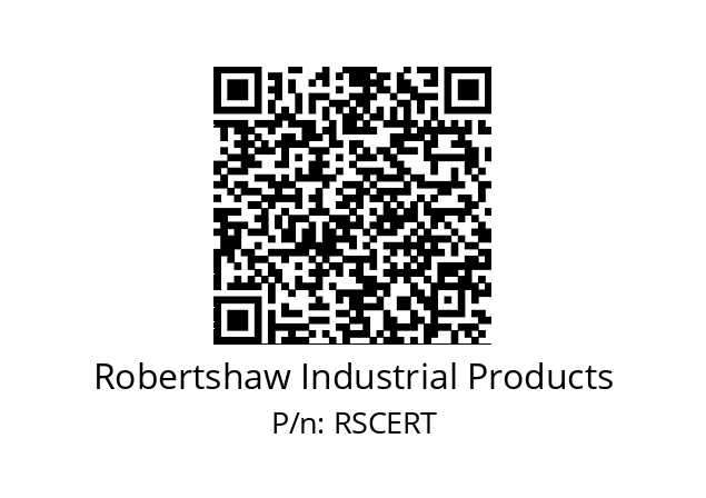   Robertshaw Industrial Products RSCERT