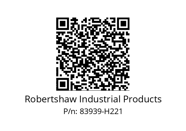   Robertshaw Industrial Products 83939-H221