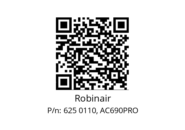   Robinair 625 0110, AC690PRO