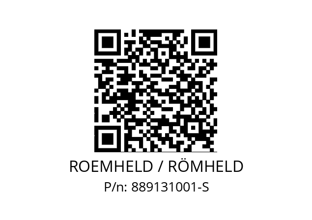   ROEMHELD / RÖMHELD 889131001-S