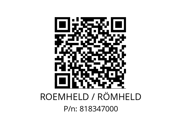   ROEMHELD / RÖMHELD 818347000