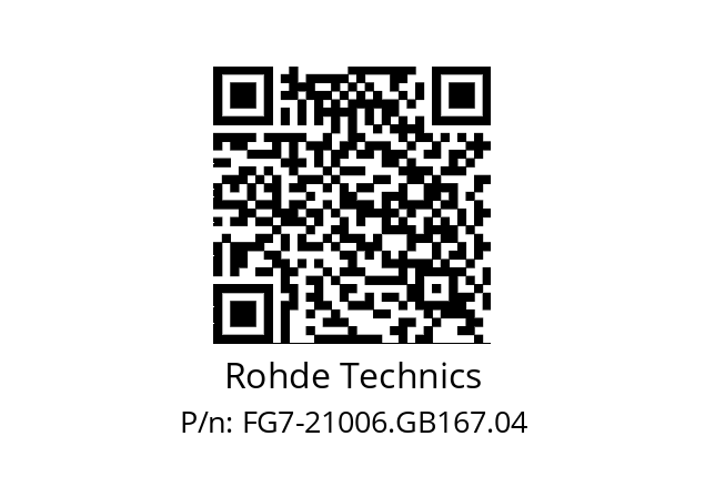   Rohde Technics FG7-21006.GB167.04