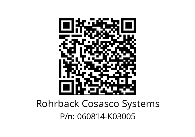   Rohrback Cosasco Systems 060814-K03005