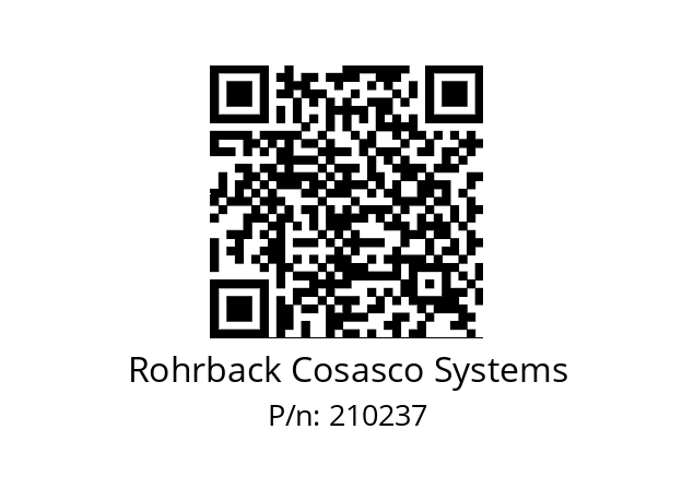   Rohrback Cosasco Systems 210237