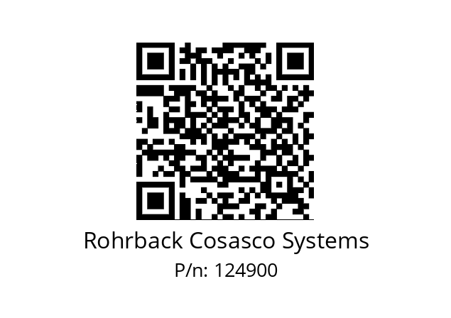   Rohrback Cosasco Systems 124900