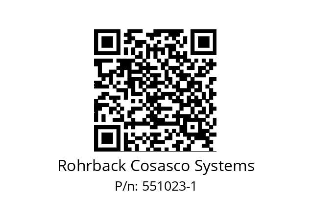   Rohrback Cosasco Systems 551023-1