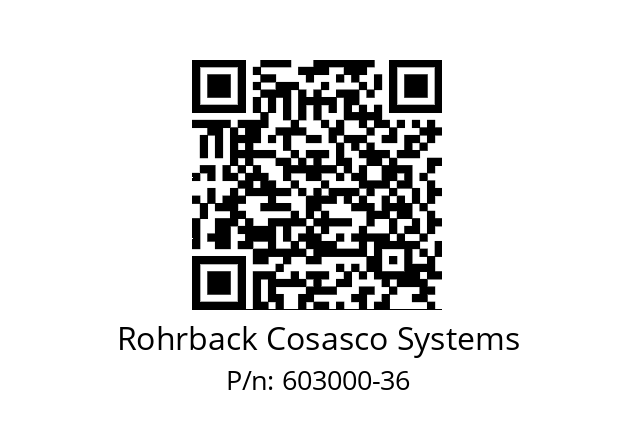   Rohrback Cosasco Systems 603000-36