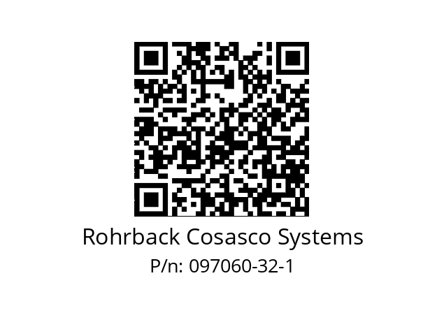   Rohrback Cosasco Systems 097060-32-1