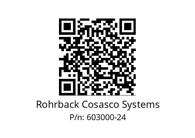   Rohrback Cosasco Systems 603000-24