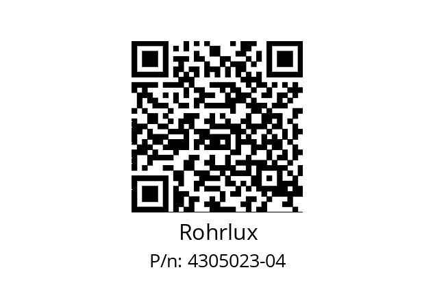   Rohrlux 4305023-04