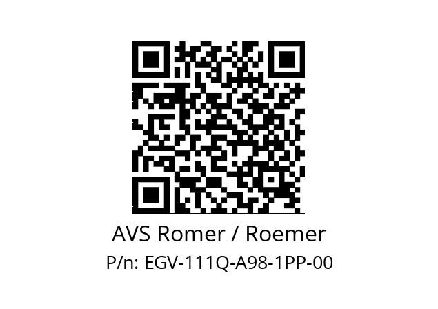   AVS Romer / Roemer EGV-111Q-A98-1PP-00