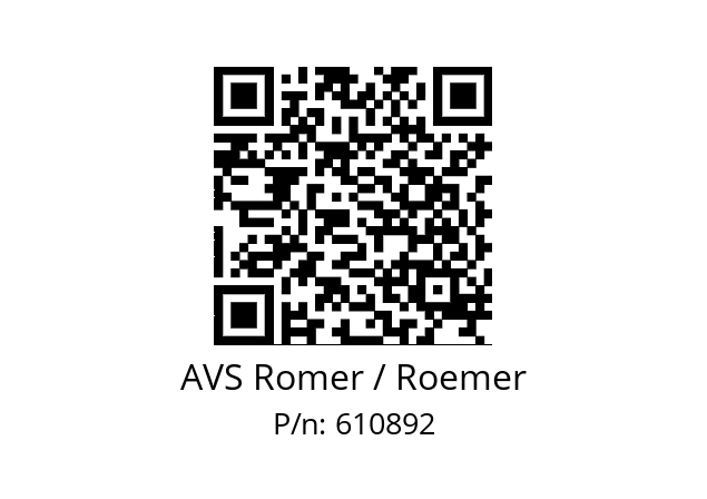   AVS Romer / Roemer 610892