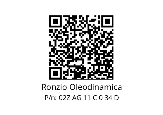   Ronzio Oleodinamica 02Z AG 11 C 0 34 D