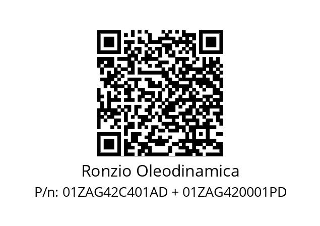   Ronzio Oleodinamica 01ZAG42C401AD + 01ZAG420001PD