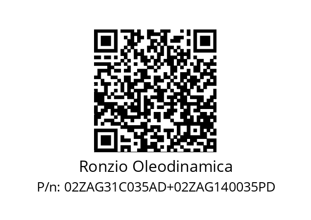   Ronzio Oleodinamica 02ZAG31C035AD+02ZAG140035PD