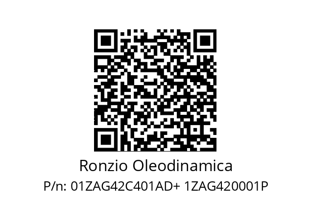   Ronzio Oleodinamica 01ZAG42C401AD+ 1ZAG420001P