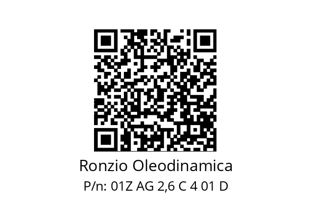   Ronzio Oleodinamica 01Z AG 2,6 C 4 01 D