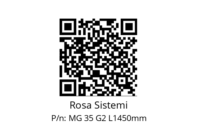   Rosa Sistemi MG 35 G2 L1450mm