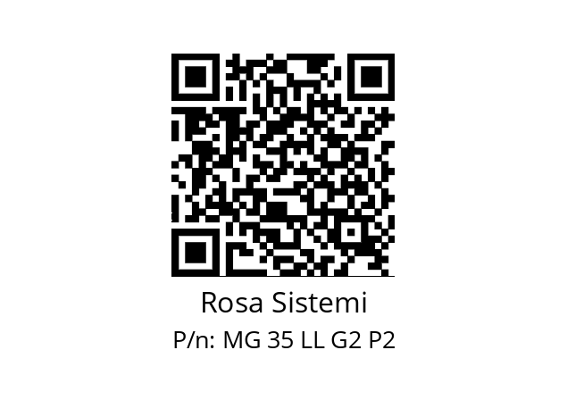   Rosa Sistemi MG 35 LL G2 P2