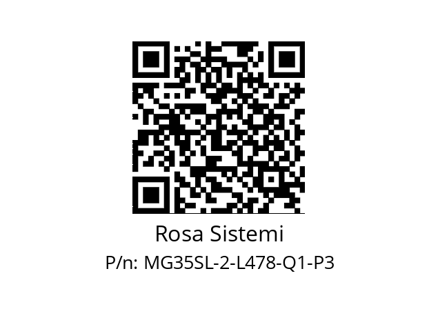   Rosa Sistemi MG35SL-2-L478-Q1-P3