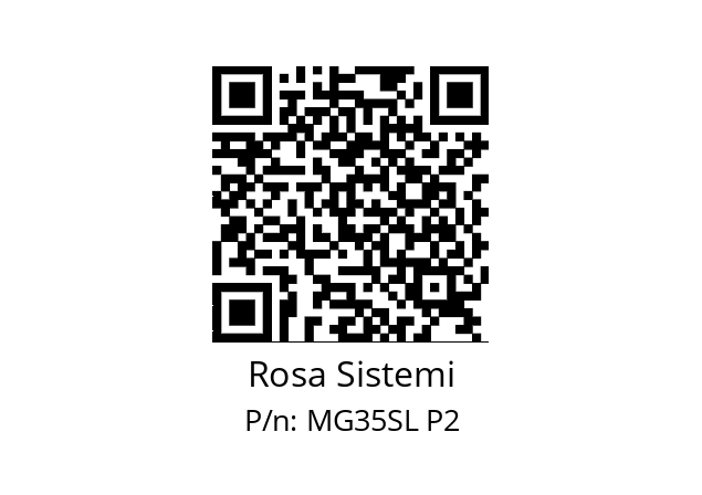   Rosa Sistemi MG35SL P2