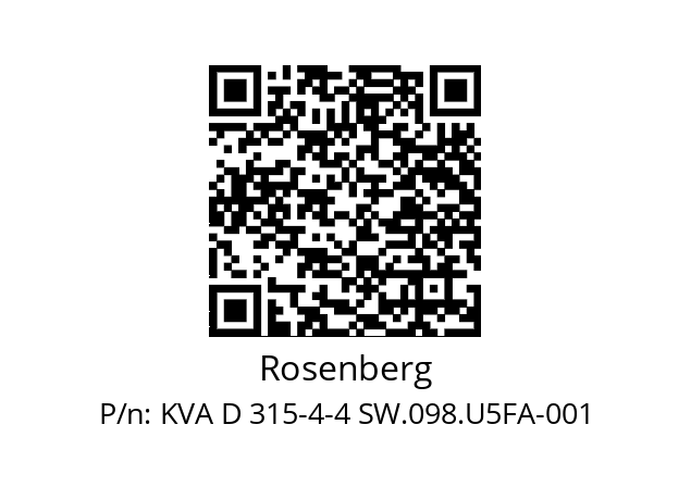   Rosenberg KVA D 315-4-4 SW.098.U5FA-001