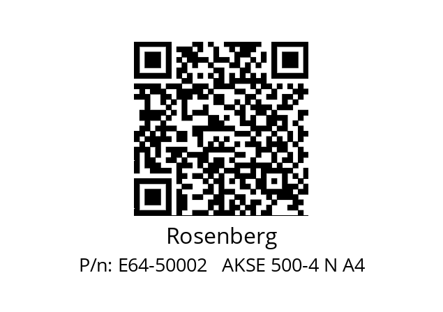   Rosenberg E64-50002   AKSE 500-4 N A4