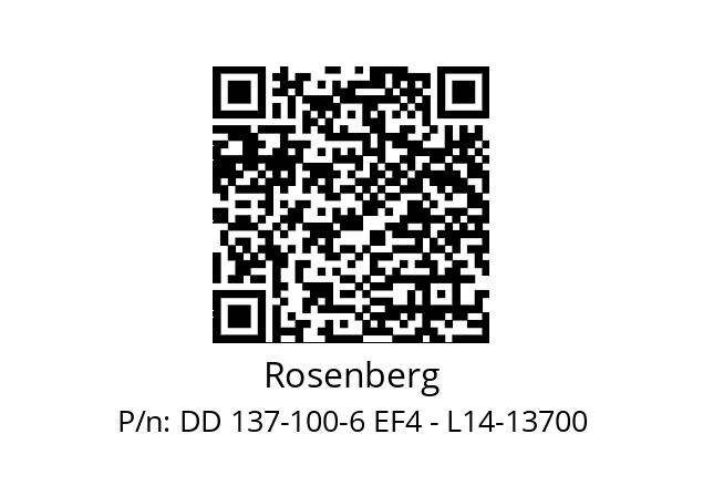   Rosenberg DD 137-100-6 EF4 - L14-13700