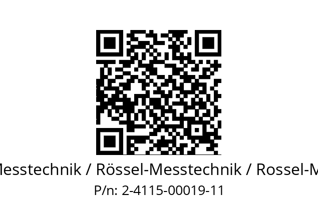   ROESSEL-Messtechnik / Rössel-Messtechnik / Rossel-Messtechnik 2-4115-00019-11