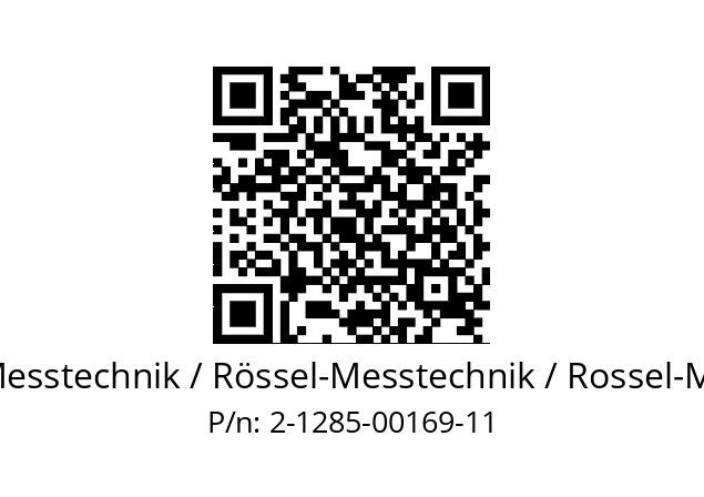   ROESSEL-Messtechnik / Rössel-Messtechnik / Rossel-Messtechnik 2-1285-00169-11