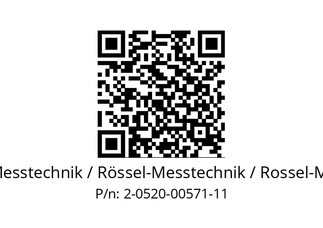   ROESSEL-Messtechnik / Rössel-Messtechnik / Rossel-Messtechnik 2-0520-00571-11