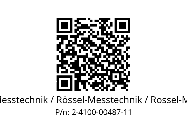   ROESSEL-Messtechnik / Rössel-Messtechnik / Rossel-Messtechnik 2-4100-00487-11