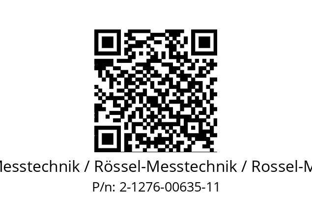   ROESSEL-Messtechnik / Rössel-Messtechnik / Rossel-Messtechnik 2-1276-00635-11