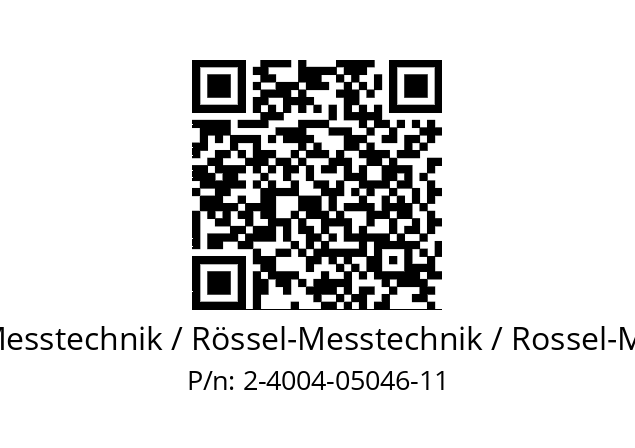   ROESSEL-Messtechnik / Rössel-Messtechnik / Rossel-Messtechnik 2-4004-05046-11