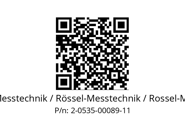   ROESSEL-Messtechnik / Rössel-Messtechnik / Rossel-Messtechnik 2-0535-00089-11