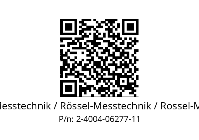   ROESSEL-Messtechnik / Rössel-Messtechnik / Rossel-Messtechnik 2-4004-06277-11