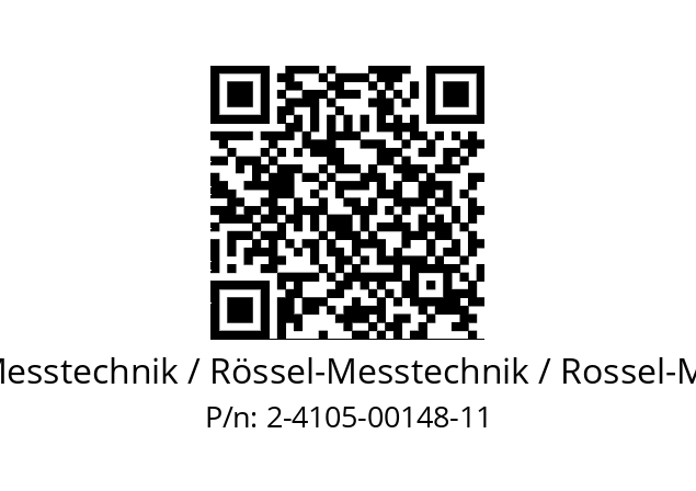   ROESSEL-Messtechnik / Rössel-Messtechnik / Rossel-Messtechnik 2-4105-00148-11