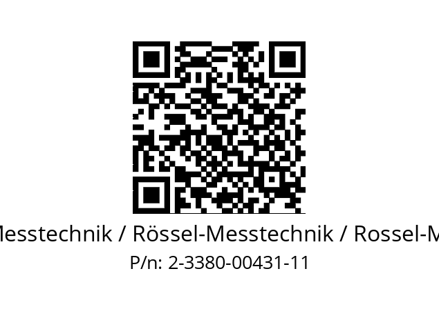   ROESSEL-Messtechnik / Rössel-Messtechnik / Rossel-Messtechnik 2-3380-00431-11