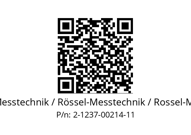   ROESSEL-Messtechnik / Rössel-Messtechnik / Rossel-Messtechnik 2-1237-00214-11