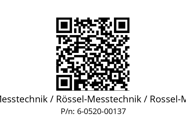   ROESSEL-Messtechnik / Rössel-Messtechnik / Rossel-Messtechnik 6-0520-00137