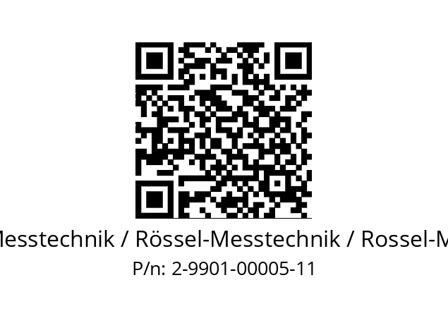   ROESSEL-Messtechnik / Rössel-Messtechnik / Rossel-Messtechnik 2-9901-00005-11