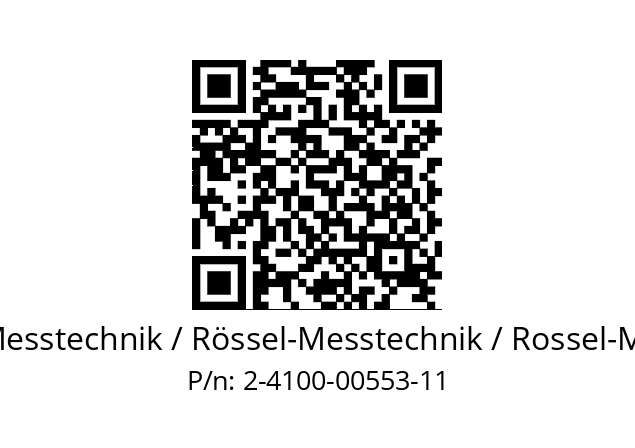   ROESSEL-Messtechnik / Rössel-Messtechnik / Rossel-Messtechnik 2-4100-00553-11