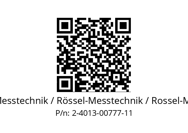   ROESSEL-Messtechnik / Rössel-Messtechnik / Rossel-Messtechnik 2-4013-00777-11